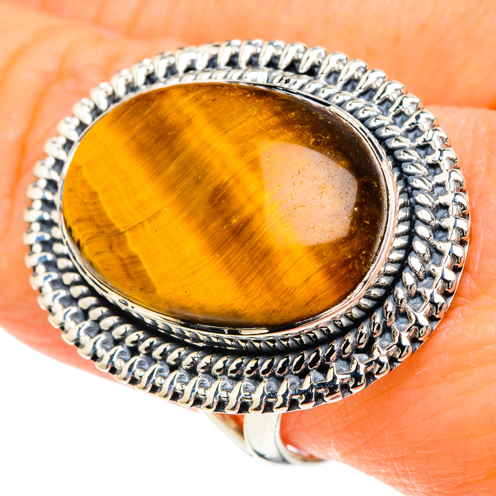 Tiger Eye Rings handcrafted by Anasilvercos - RING94129