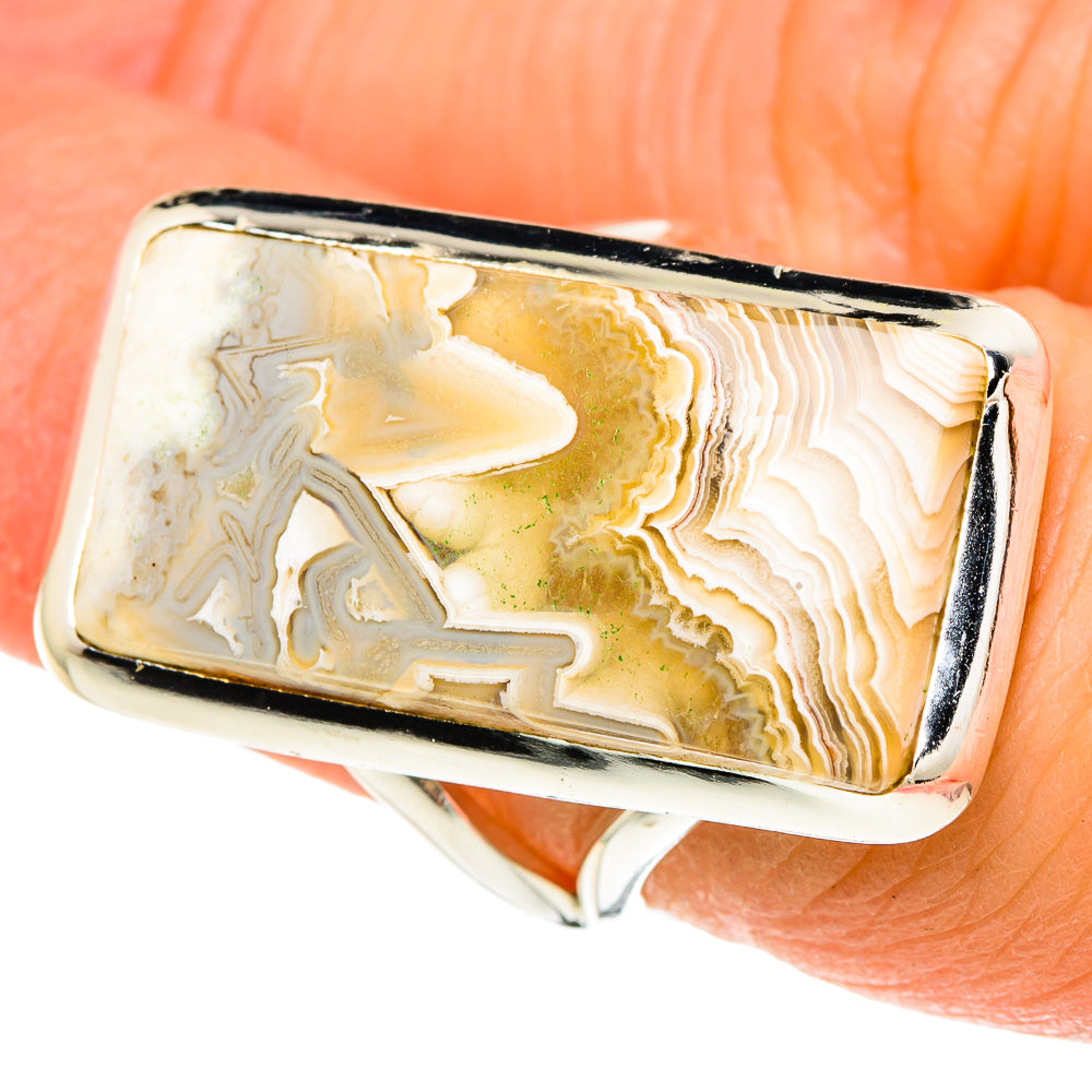 Laguna Lace Agate Rings handcrafted by Anasilvercos - RING94144