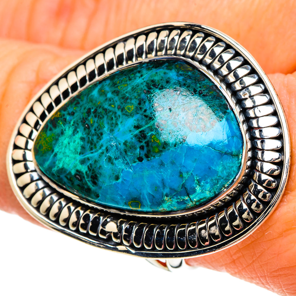 Chrysocolla Rings handcrafted by Anasilvercos - RING94154