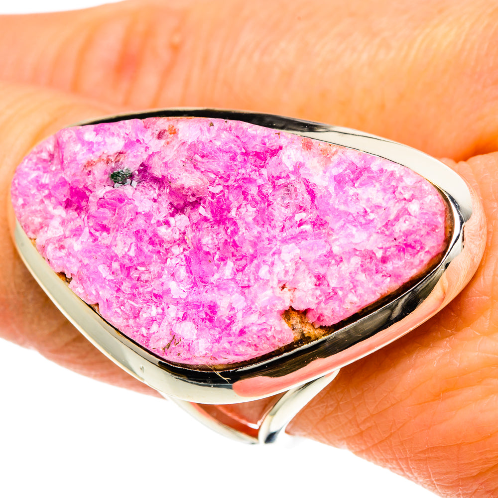 Cobalto Calcite Druzy Rings handcrafted by Anasilvercos - RING94178