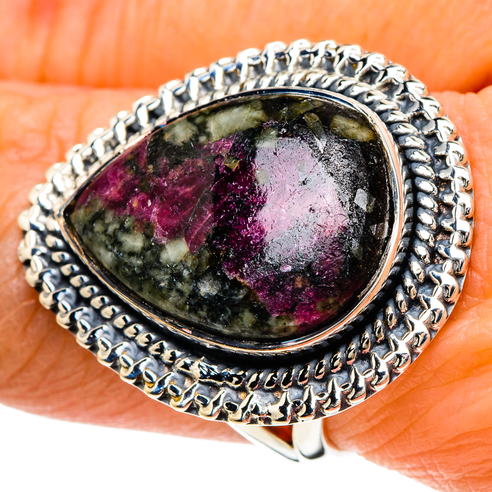 Russian Eudialyte Rings handcrafted by Anasilvercos - RING94180
