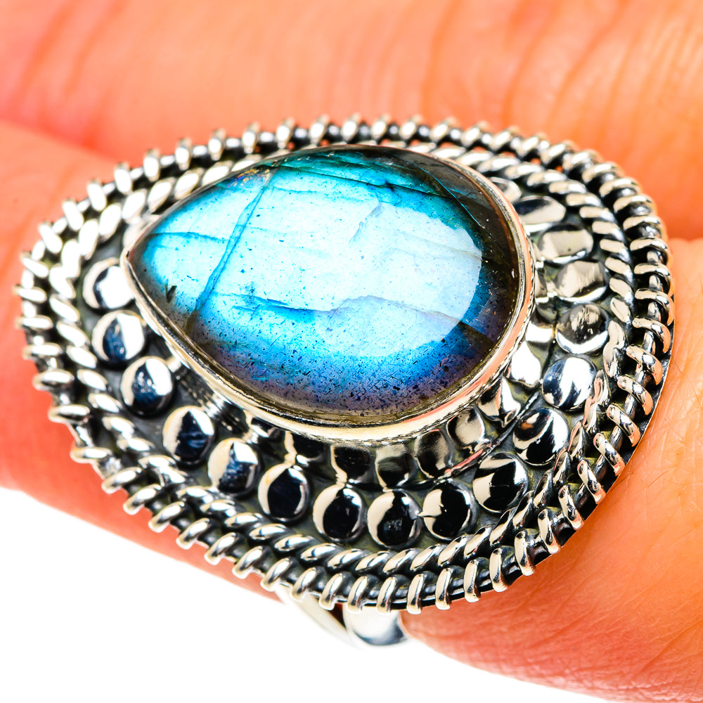 Labradorite Rings handcrafted by Anasilvercos - RING94199