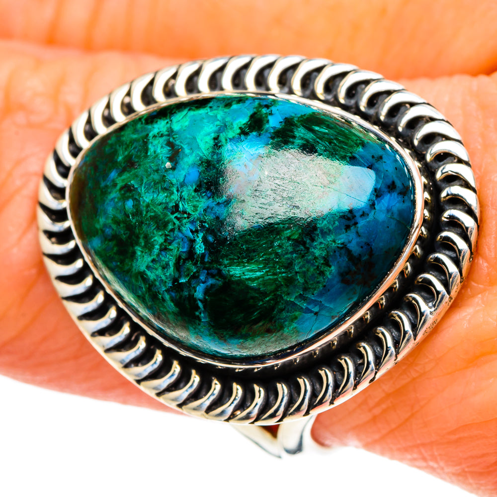 Chrysocolla Rings handcrafted by Anasilvercos - RING94201