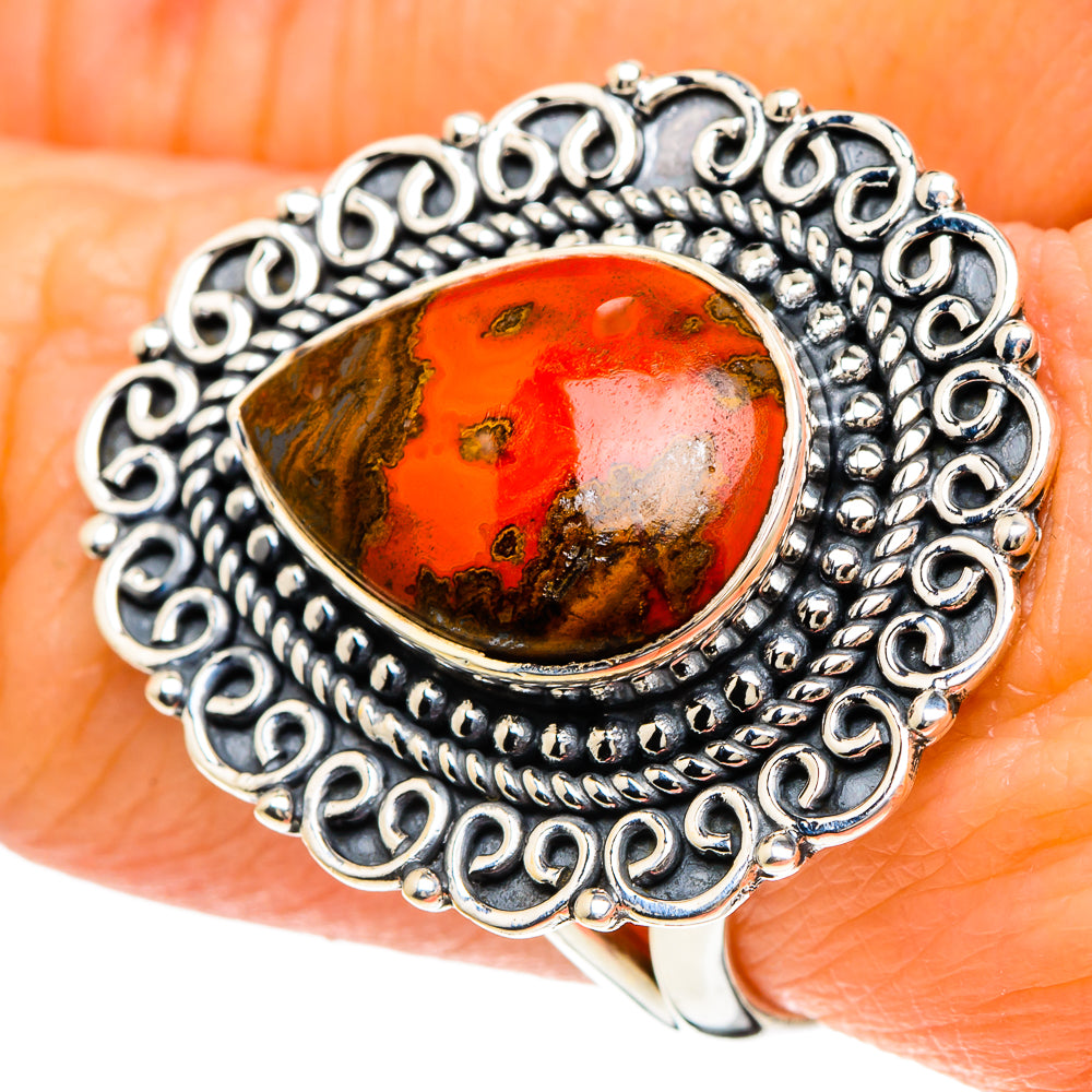 Morocco Agate Rings handcrafted by Anasilvercos - RING94208