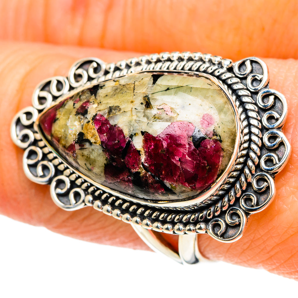 Russian Eudialyte Rings handcrafted by Anasilvercos - RING94220