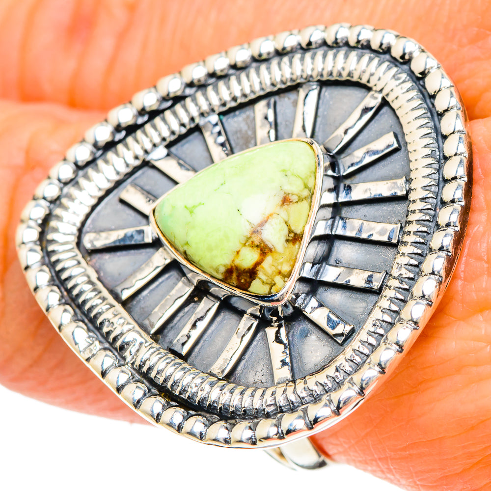 Lemon Chrysoprase Rings handcrafted by Anasilvercos - RING94237