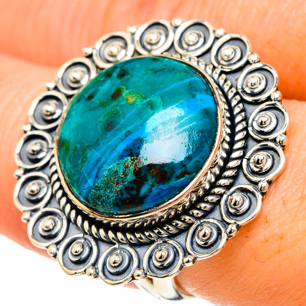 Chrysocolla Rings handcrafted by Anasilvercos - RING94240