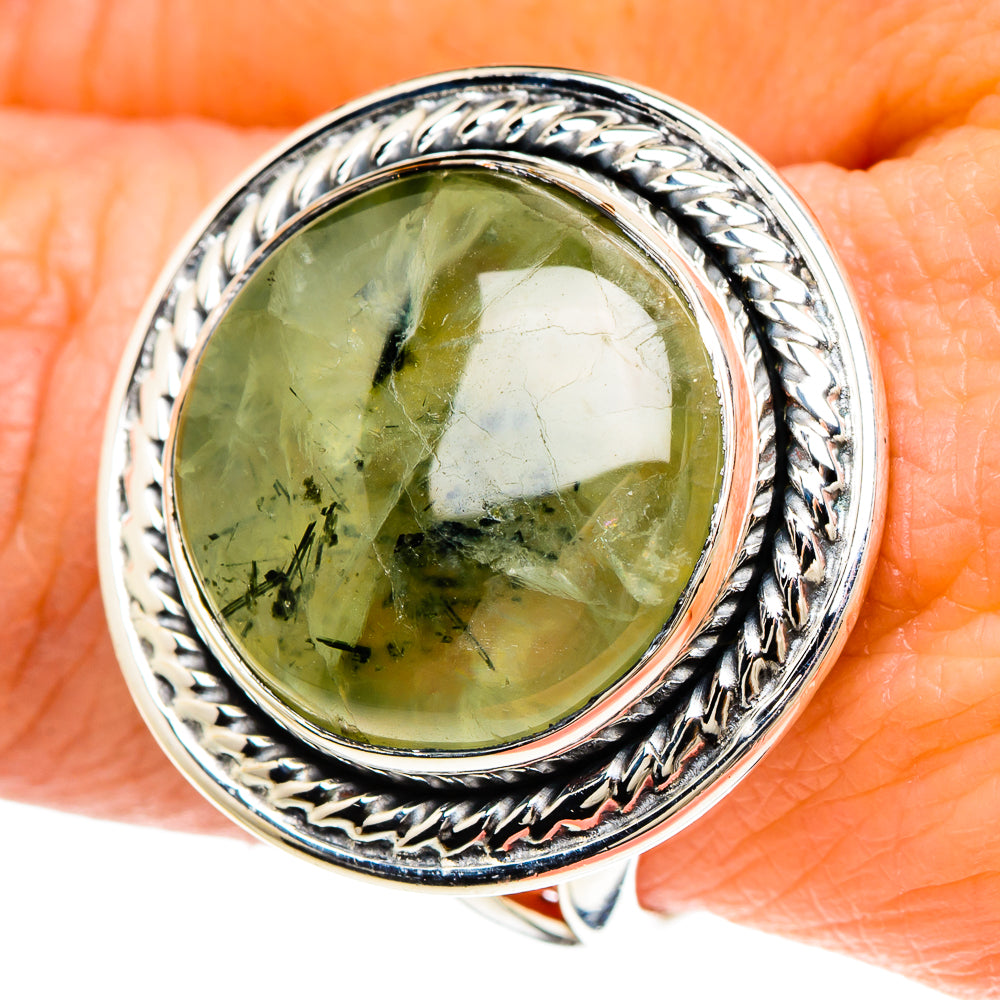 Prehnite Rings handcrafted by Anasilvercos - RING94245