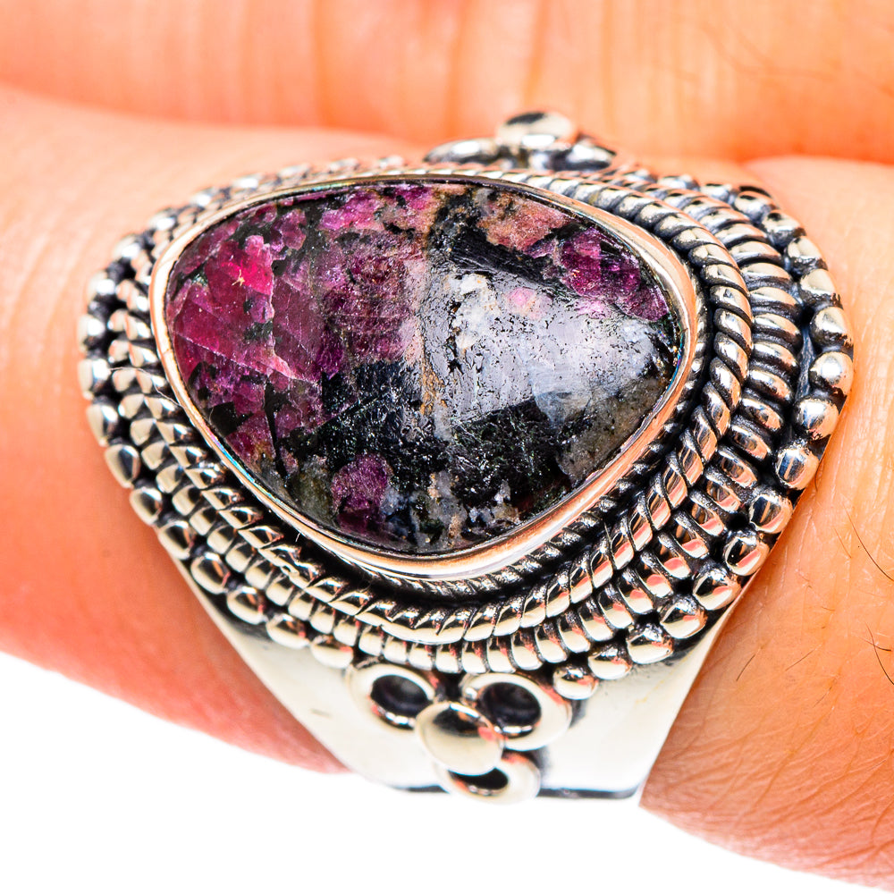 Russian Eudialyte Rings handcrafted by Anasilvercos - RING94265