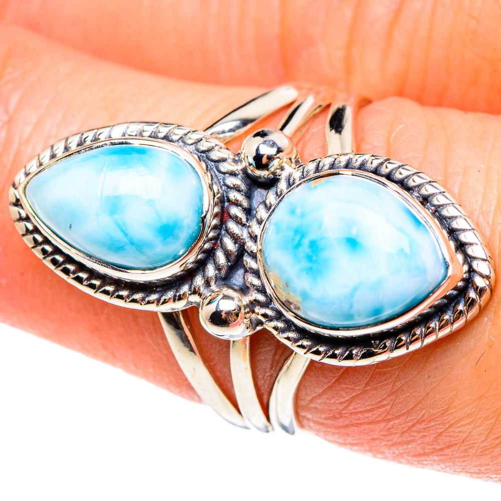 Larimar Rings handcrafted by Anasilvercos - RING94278