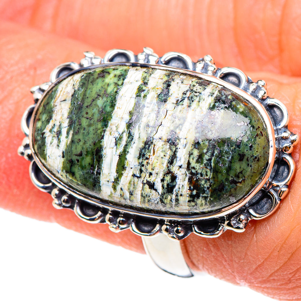 Lizard Jasper Rings handcrafted by Anasilvercos - RING94282