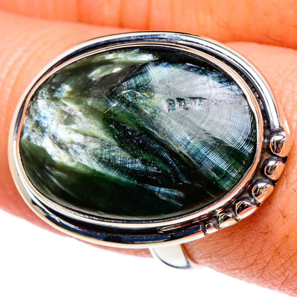 Seraphinite Rings handcrafted by Anasilvercos - RING94283