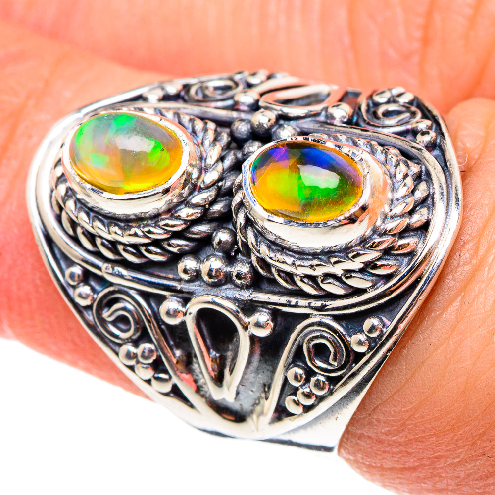 Ethiopian Opal Rings handcrafted by Anasilvercos - RING94300