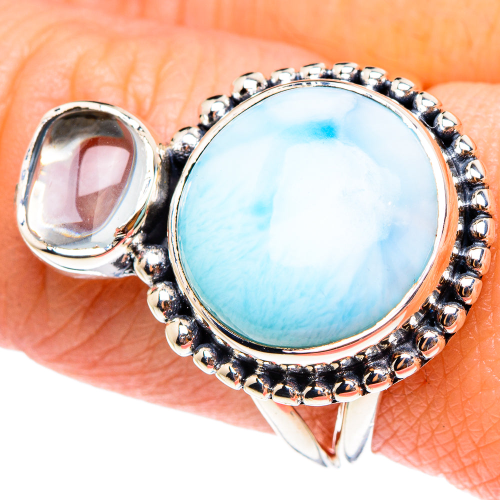 Larimar Rings handcrafted by Anasilvercos - RING94307