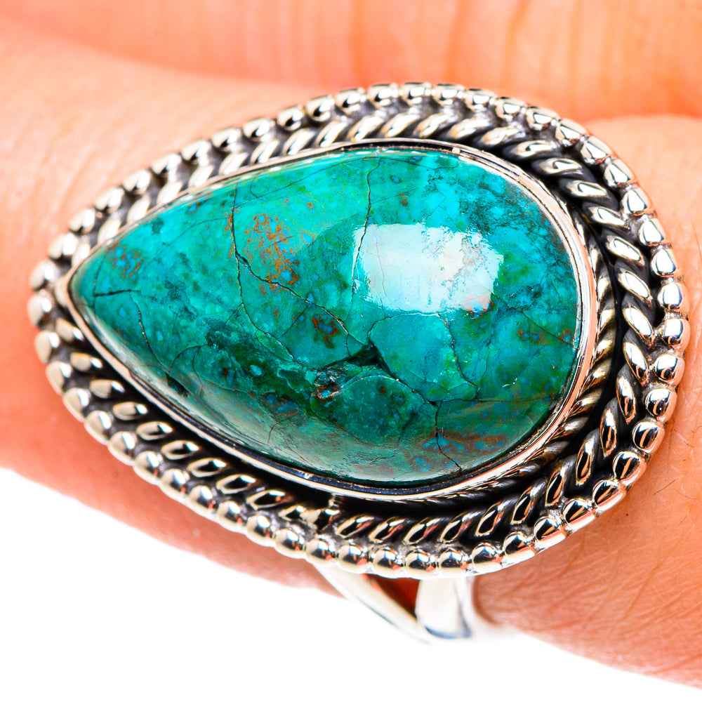 Chrysocolla Rings handcrafted by Anasilvercos - RING94308