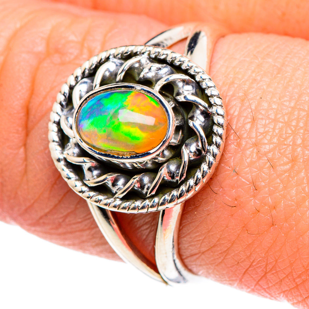 Ethiopian Opal Rings handcrafted by Anasilvercos - RING94328