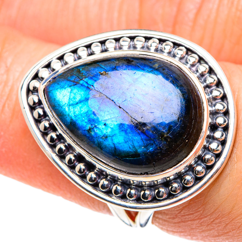 Labradorite Rings handcrafted by Anasilvercos - RING94333
