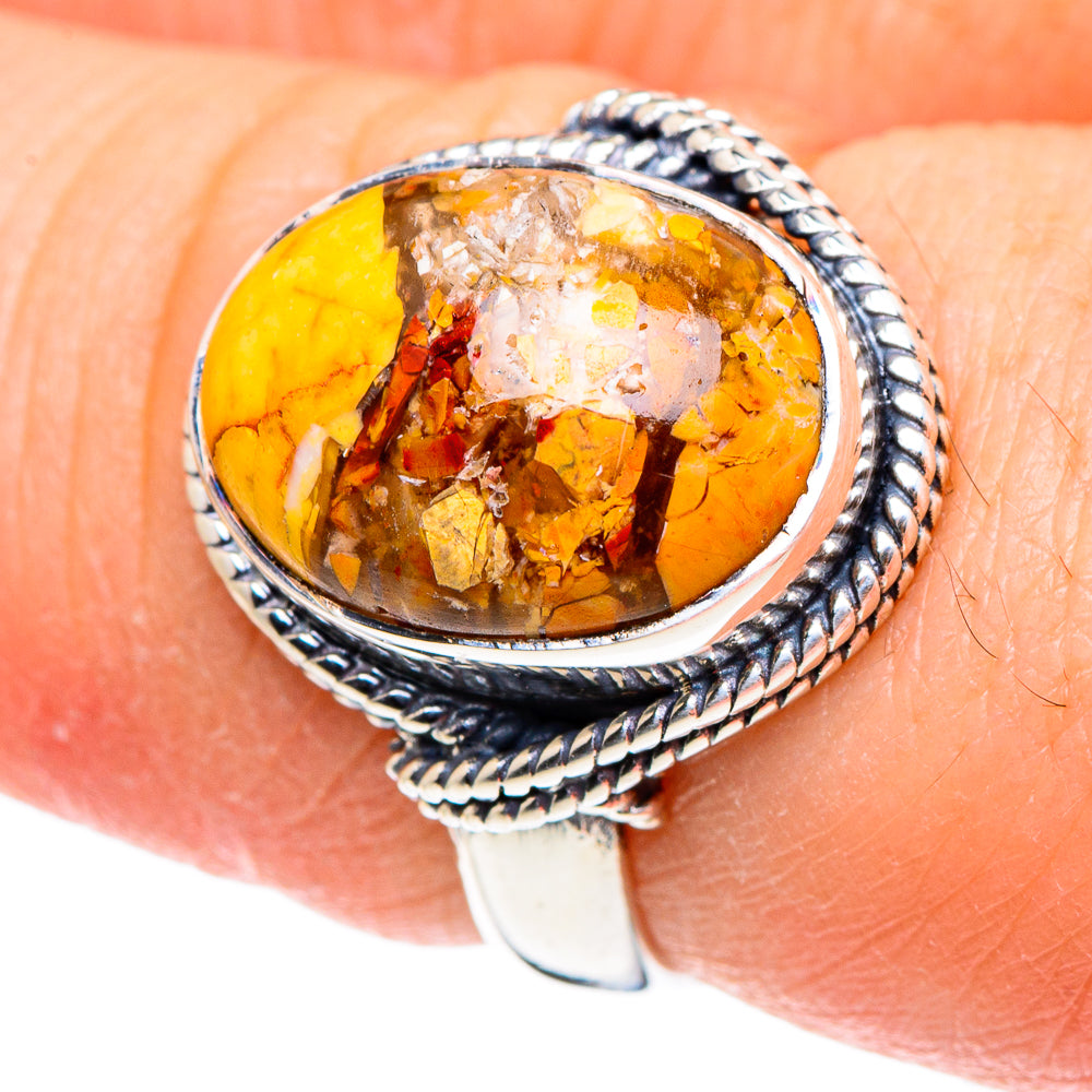 Brecciated Mookaite Rings handcrafted by Anasilvercos - RING94365