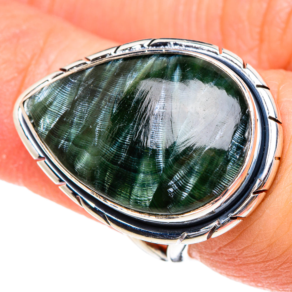 Seraphinite Rings handcrafted by Anasilvercos - RING94379