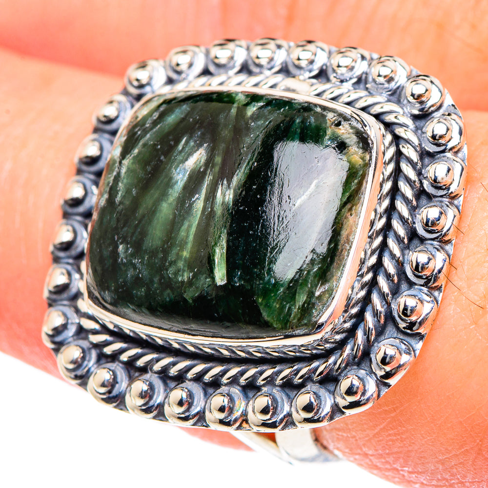 Seraphinite Rings handcrafted by Anasilvercos - RING94380