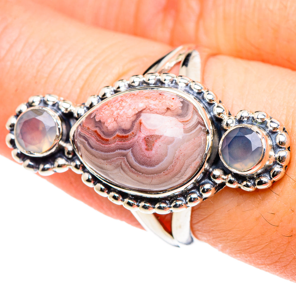 Crazy Lace Agate Rings handcrafted by Anasilvercos - RING94382