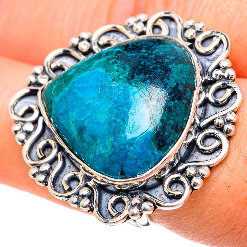 Chrysocolla Rings handcrafted by Anasilvercos - RING94418