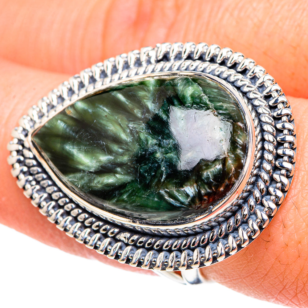 Seraphinite Rings handcrafted by Anasilvercos - RING94430