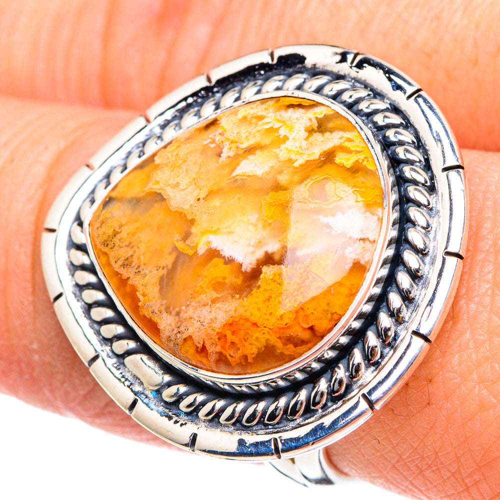 Plume Agate Rings handcrafted by Anasilvercos - RING94437