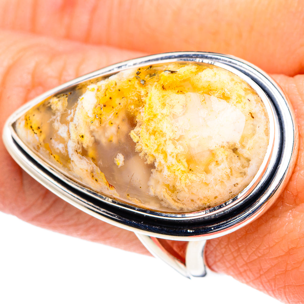 Plume Agate Rings handcrafted by Anasilvercos - RING94438