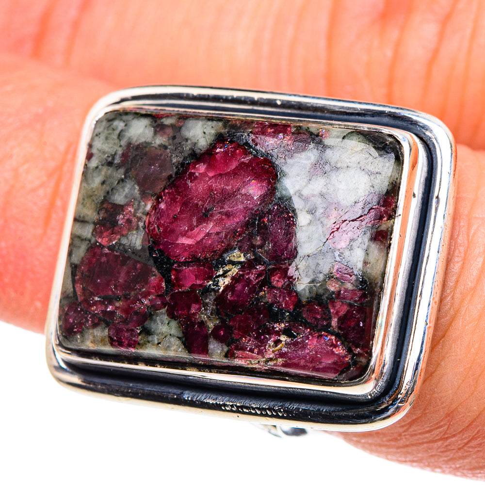 Russian Eudialyte Rings handcrafted by Anasilvercos - RING94442