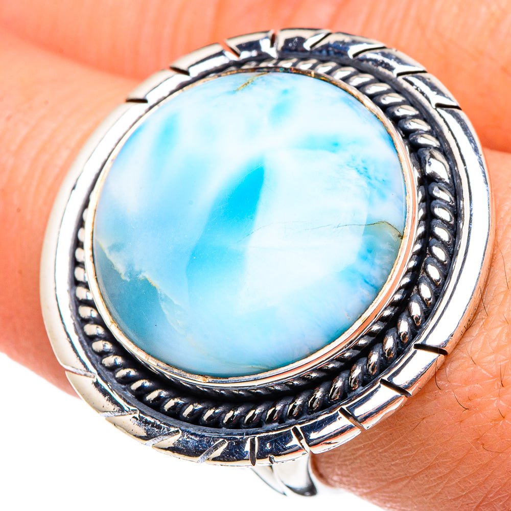Larimar Rings handcrafted by Anasilvercos - RING94464