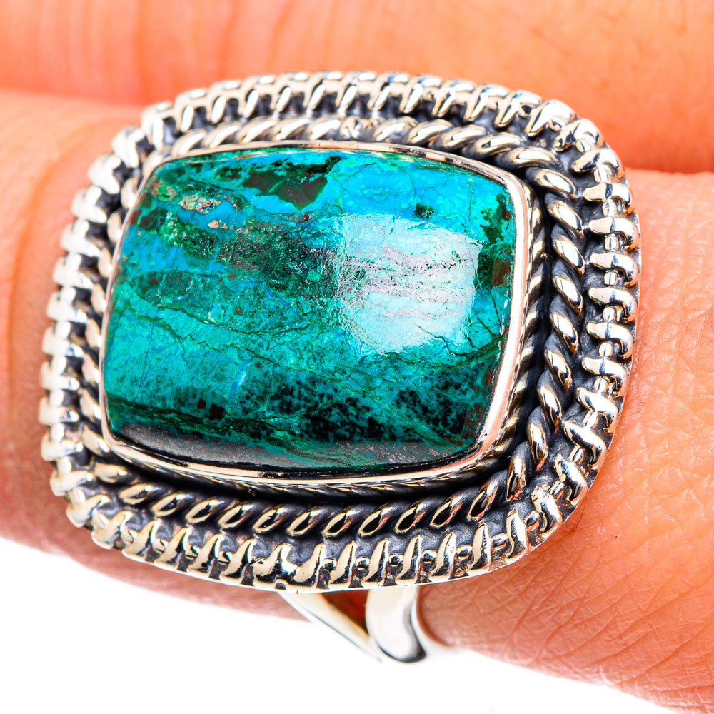Chrysocolla Rings handcrafted by Anasilvercos - RING94499