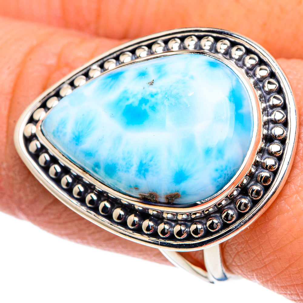 Larimar Rings handcrafted by Anasilvercos - RING94501