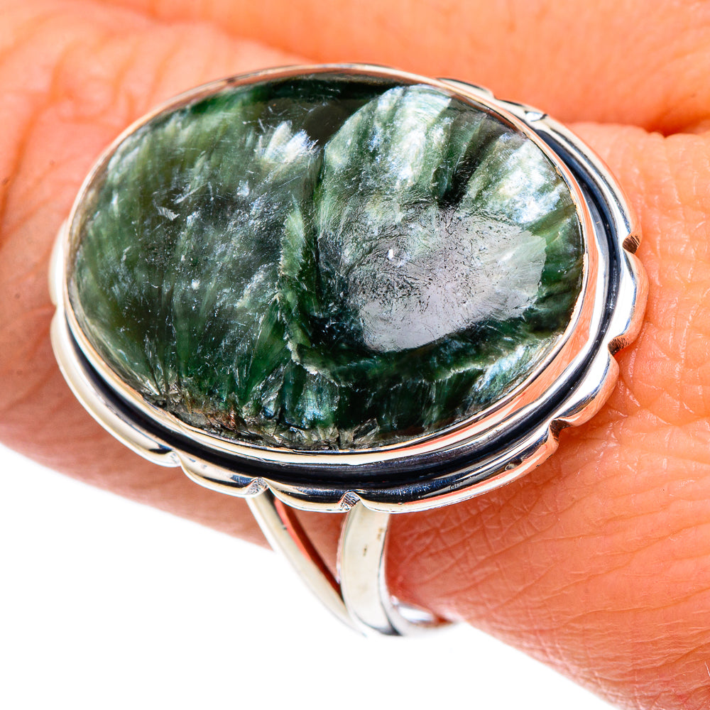 Seraphinite Rings handcrafted by Anasilvercos - RING94506
