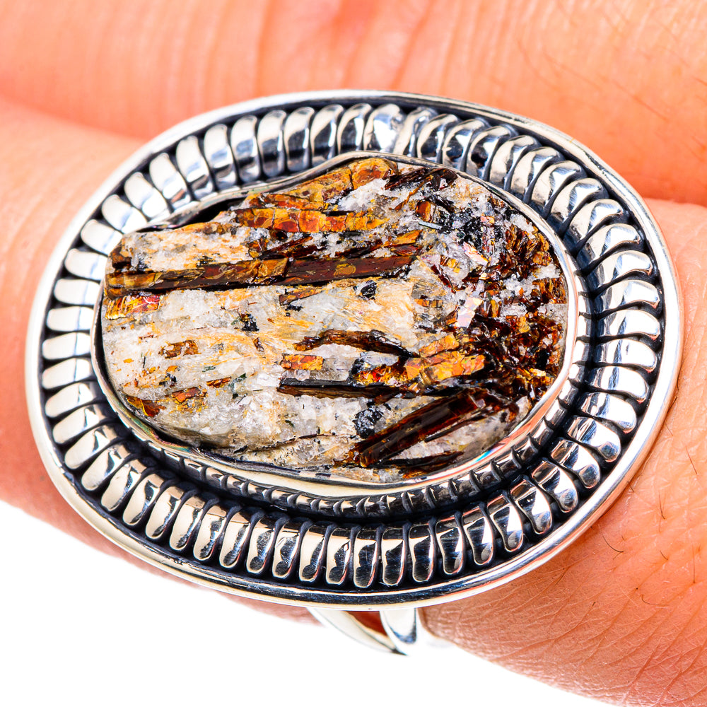 Astrophyllite Rings handcrafted by Anasilvercos - RING94511