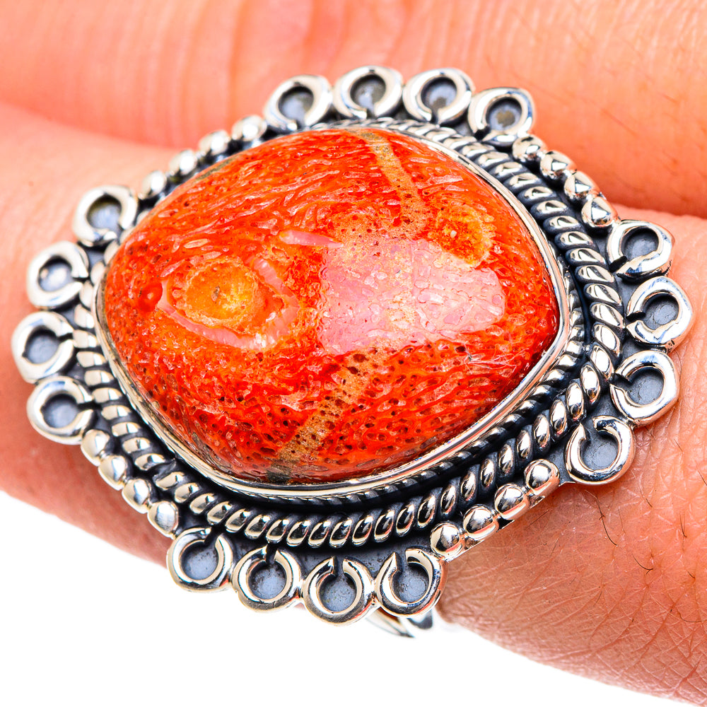 Sponge Coral Rings handcrafted by Anasilvercos - RING94518