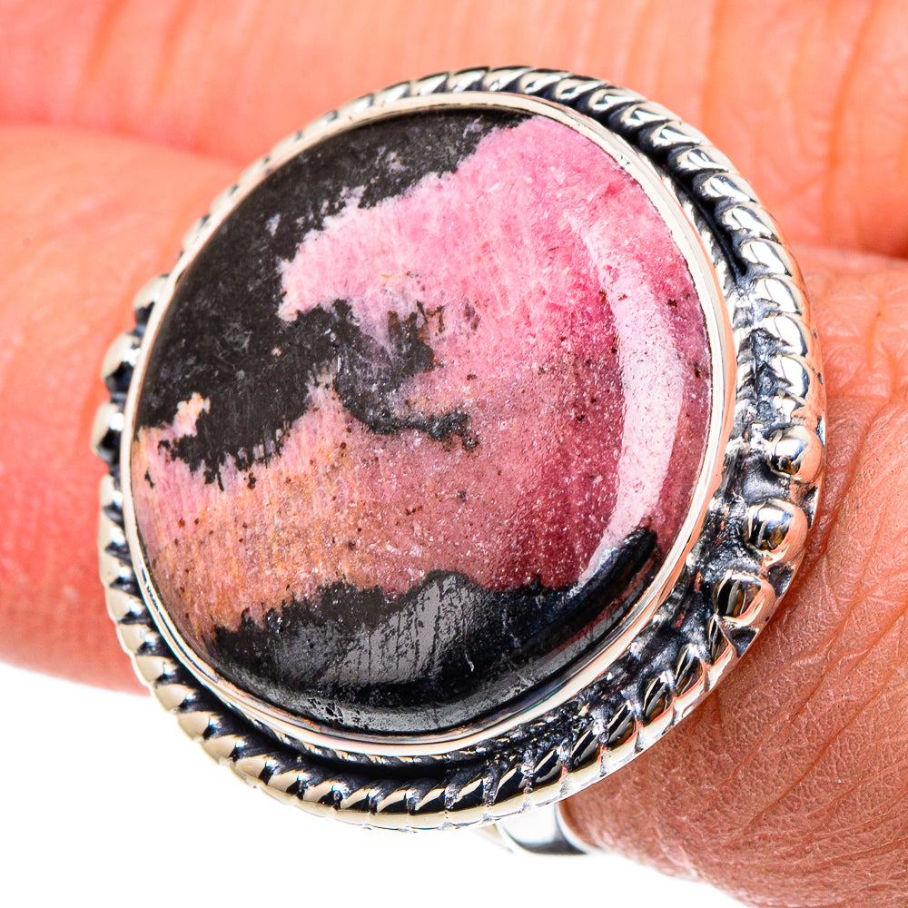 Rhodonite Rings handcrafted by Anasilvercos - RING94521