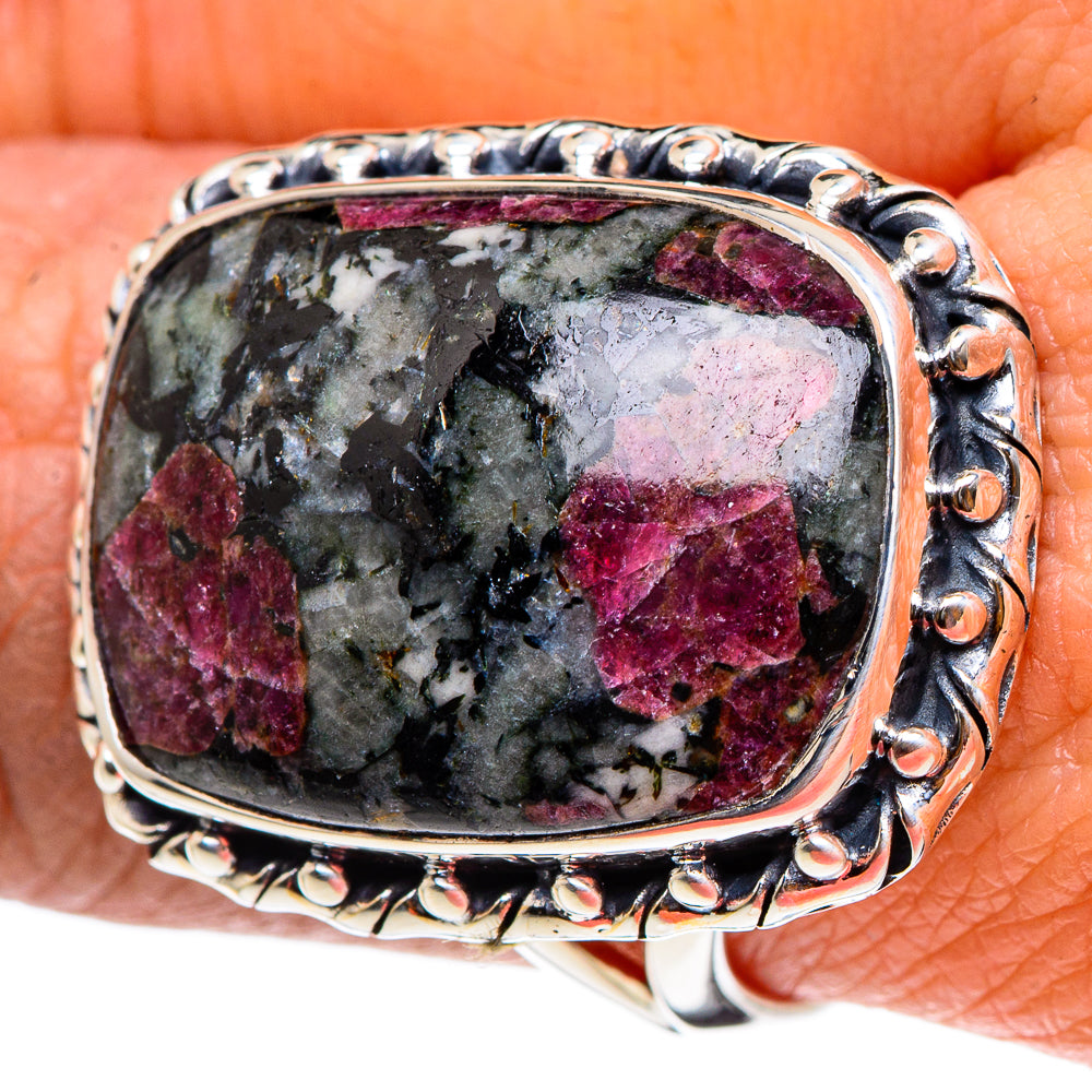 Russian Eudialyte Rings handcrafted by Anasilvercos - RING94527