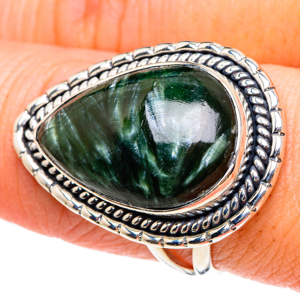 Seraphinite Rings handcrafted by Anasilvercos - RING94544