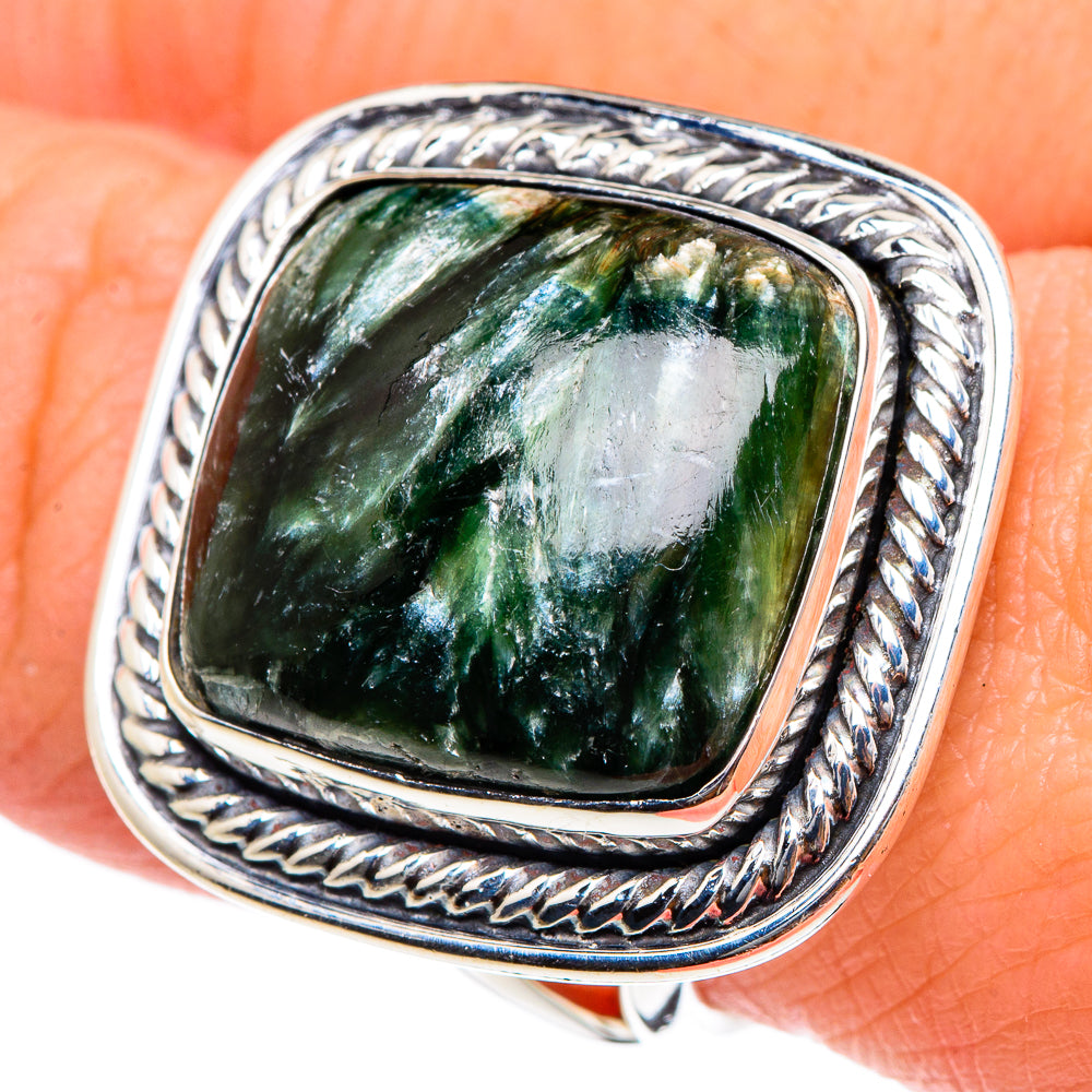 Seraphinite Rings handcrafted by Anasilvercos - RING94547