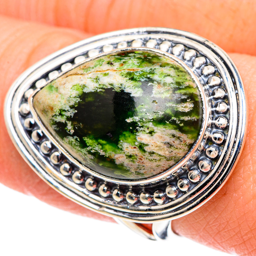 Australian Green Opal Rings handcrafted by Anasilvercos - RING94548