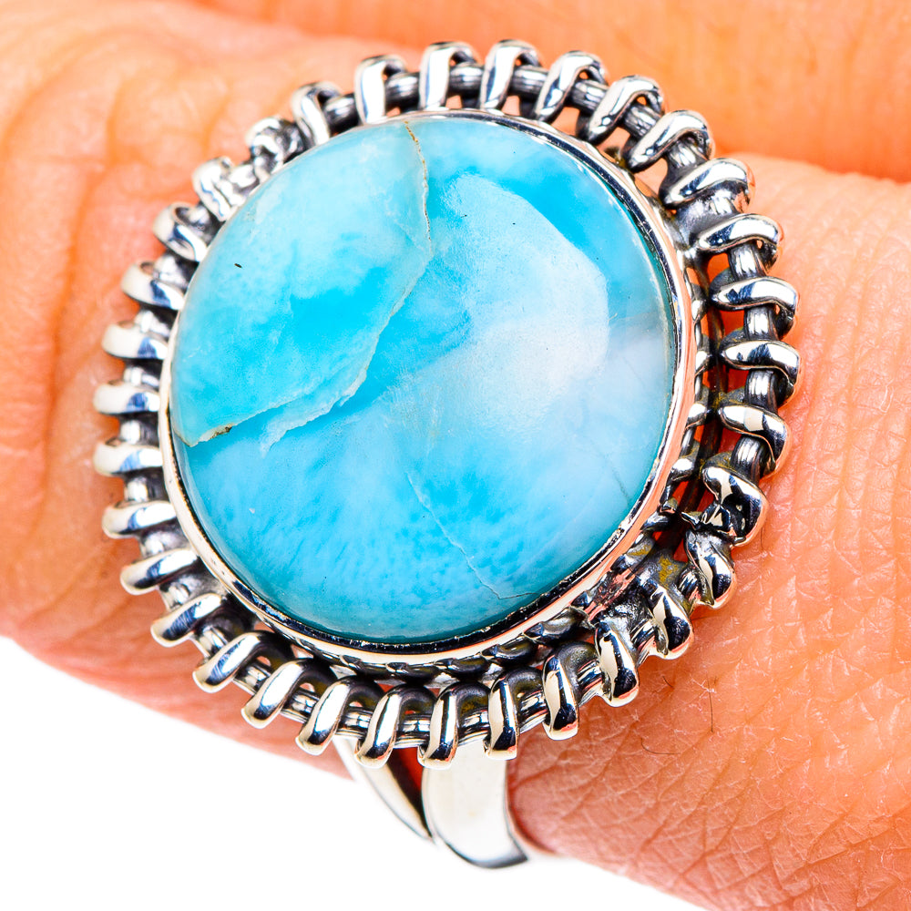 Larimar Rings handcrafted by Anasilvercos - RING94553
