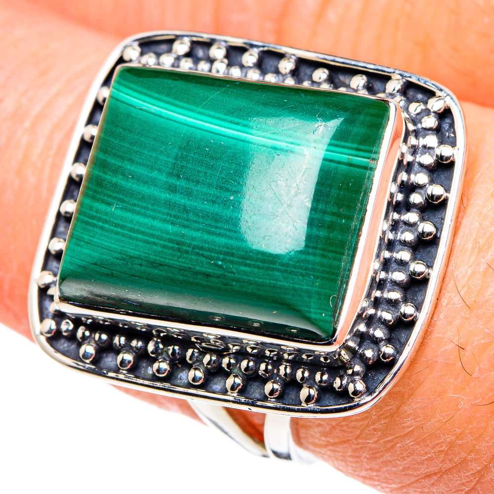 Malachite Rings handcrafted by Anasilvercos - RING94555
