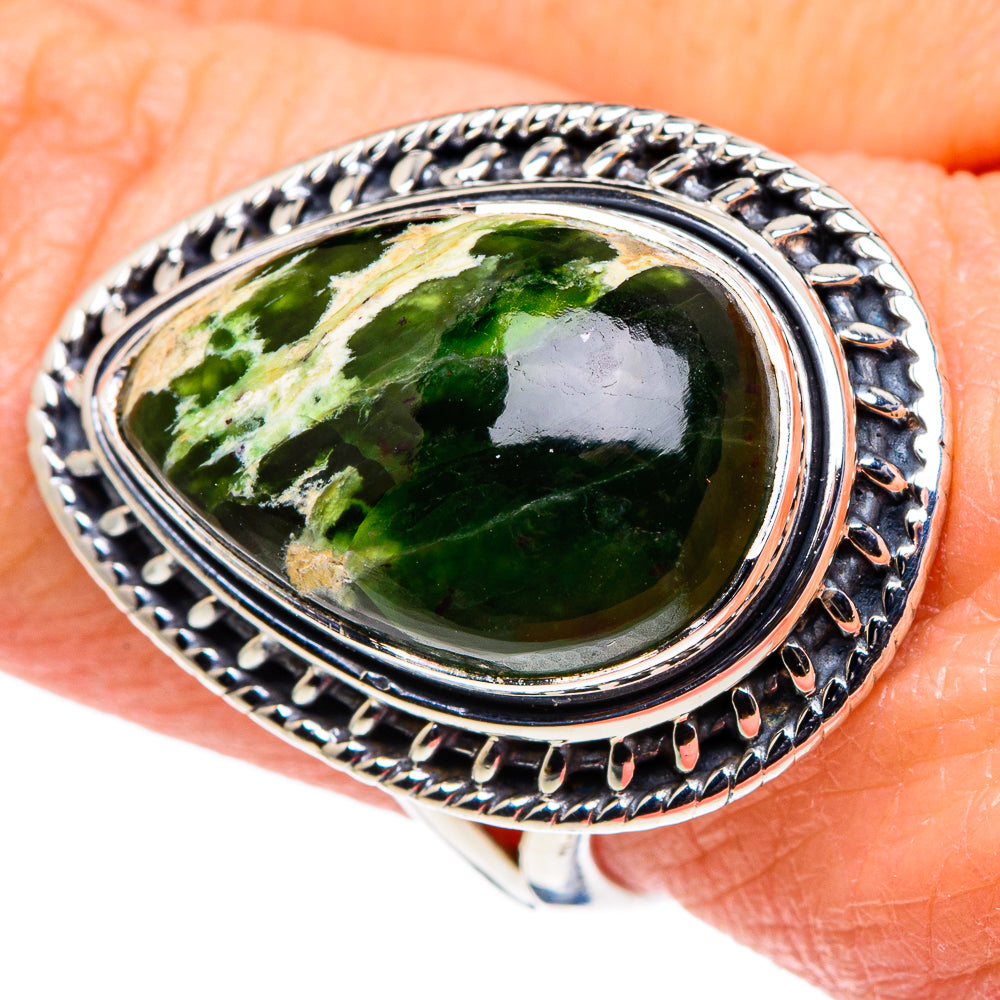 Australian Green Opal Rings handcrafted by Anasilvercos - RING94557