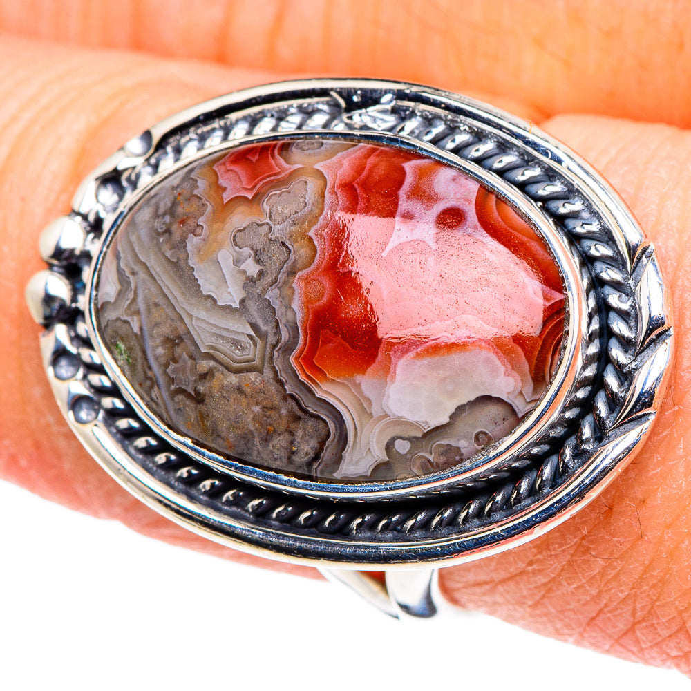 Crazy Lace Agate Rings handcrafted by Anasilvercos - RING94559