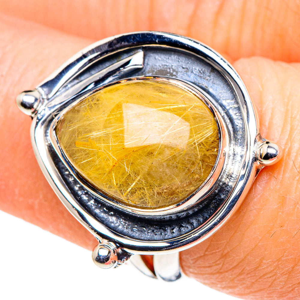 Rutilated Quartz Rings handcrafted by Anasilvercos - RING94567