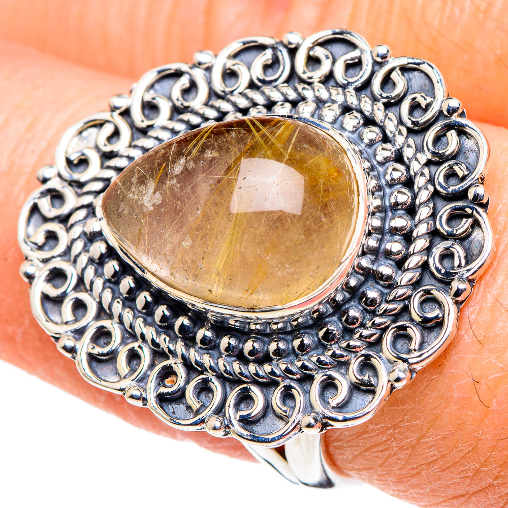 Rutilated Quartz Rings handcrafted by Anasilvercos - RING94568
