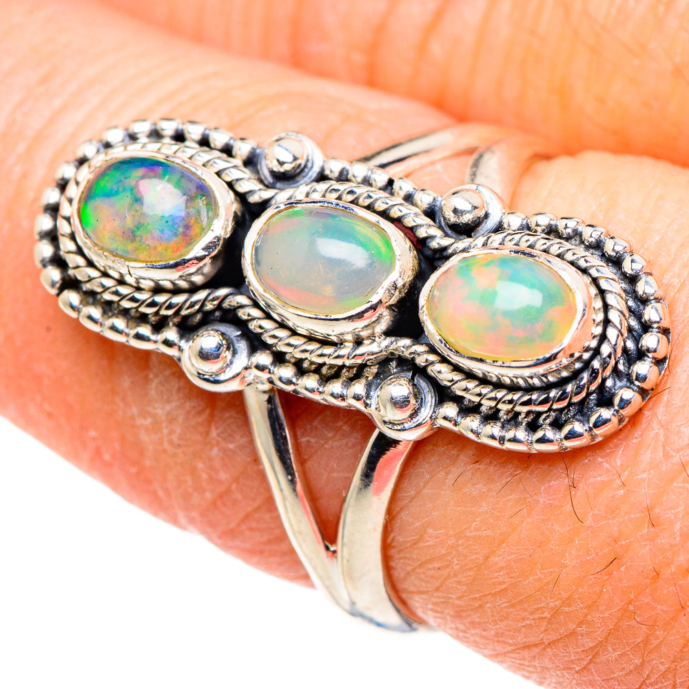 Ethiopian Opal Rings handcrafted by Anasilvercos - RING94574