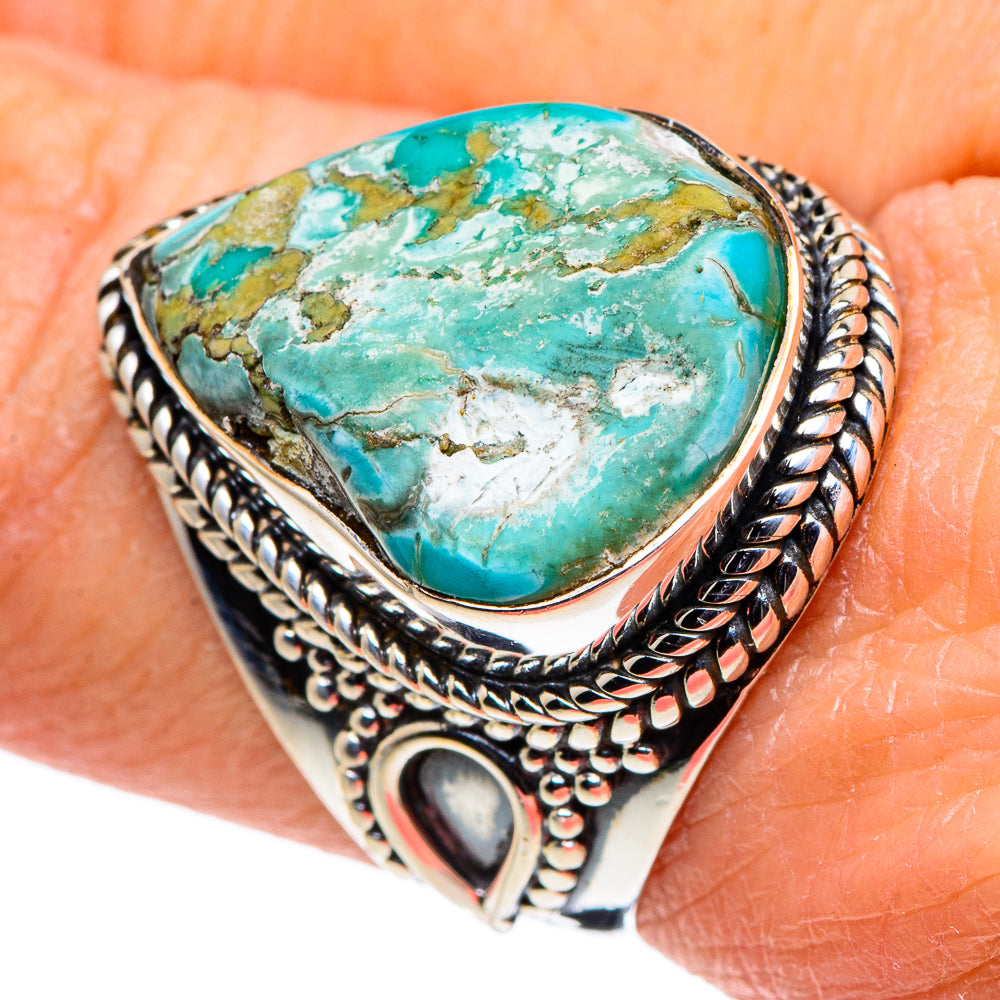 Tibetan Turquoise Rings handcrafted by Anasilvercos - RING94580