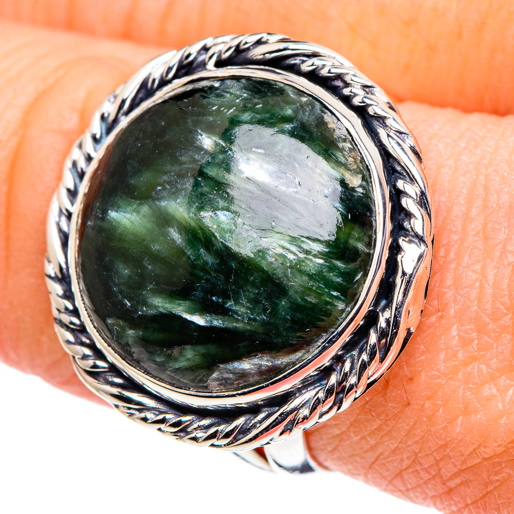 Seraphinite Rings handcrafted by Anasilvercos - RING94586